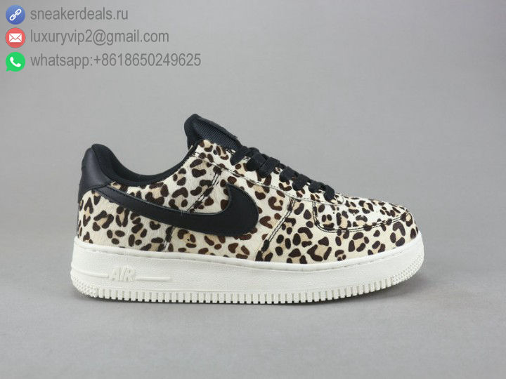 NIKE AIR FORCE 1 LOW '07 LX SKATE SHOES WHITE LEOPARD BLACK UNISEX SKATE SHOES